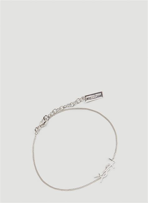 ysl silver chain bracelet|saint laurent silver bracelet.